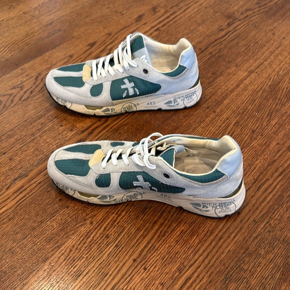 Premiata Mase 5680 Sneakers 💚 | Green Suede + Nylon | EU 44 - Picture 6 of 9